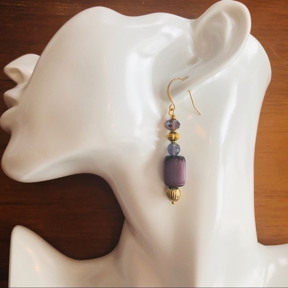 Sterling Silver Earrings w 14k Gold Vermeil Handmade in NC - Picture 6 of 8